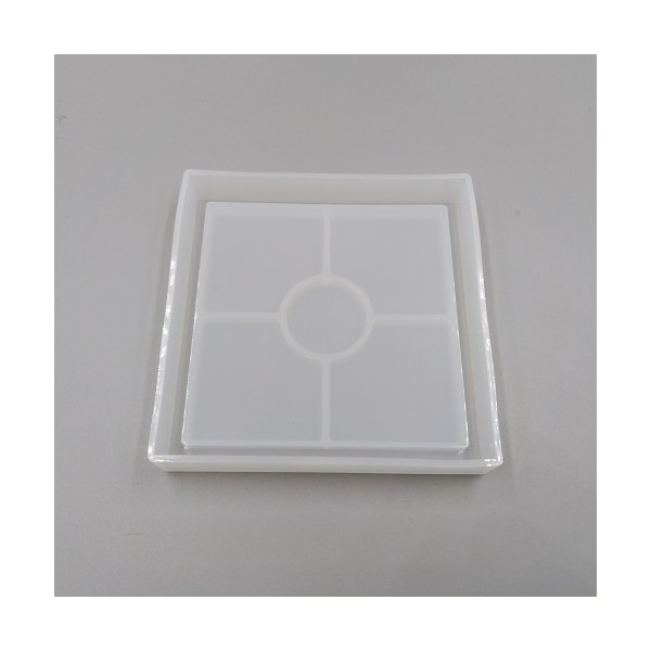 molde de silicona para posavasos circular de 8 cm, para copias con resina  epoxi y jesmonite
